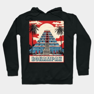 Bonampak Mexico Vintage Poster Tourism 2 Hoodie